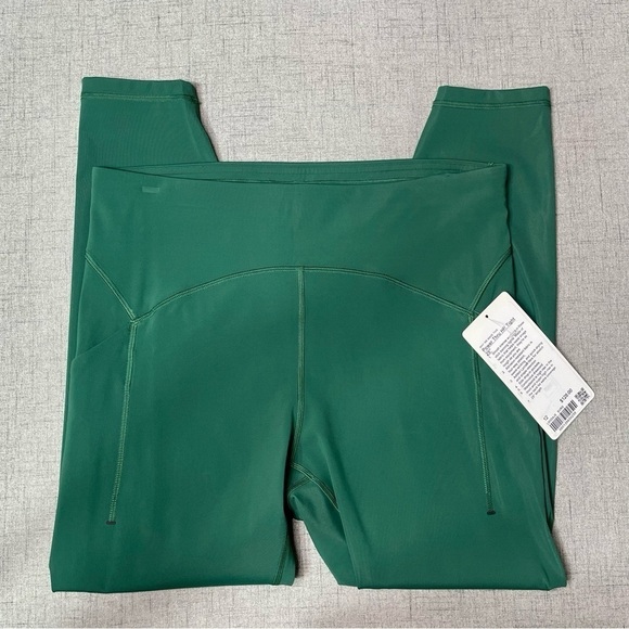 Lululemon Power Thru High Rise Tight Athletic Leggings Everglade Green 12 NWT - Picture 6 of 11